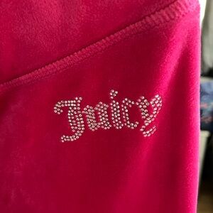 Juicy Couture Vibrant Pink Velour Velvet feel lounge pants